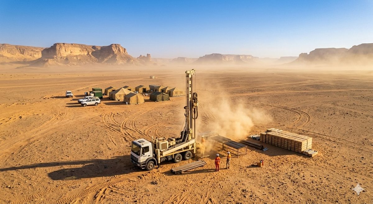 Drilling rig in Egyptian desert